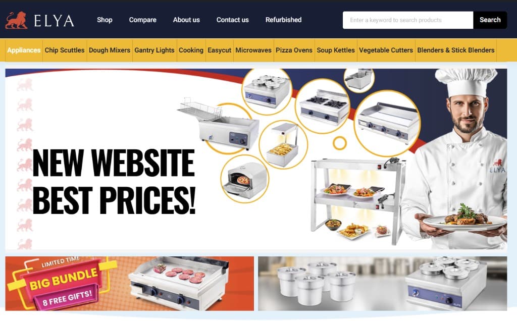 Elya Catering Equipment online store